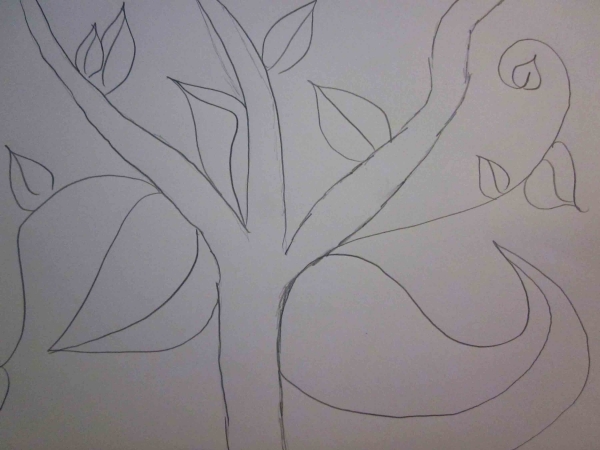 Creation of Trees and Leaves: Step 2